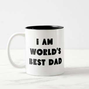 Taza Bicolor soy mundos mejor papá divertido día de los padres 