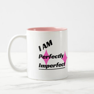 Taza Bicolor Soy Perfectamente Imperfecto Mug de dos tonos (ros