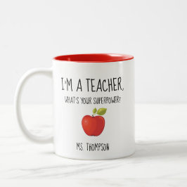 Taza Bicolor ¿Soy profesor, cuál soy su superpotencia?