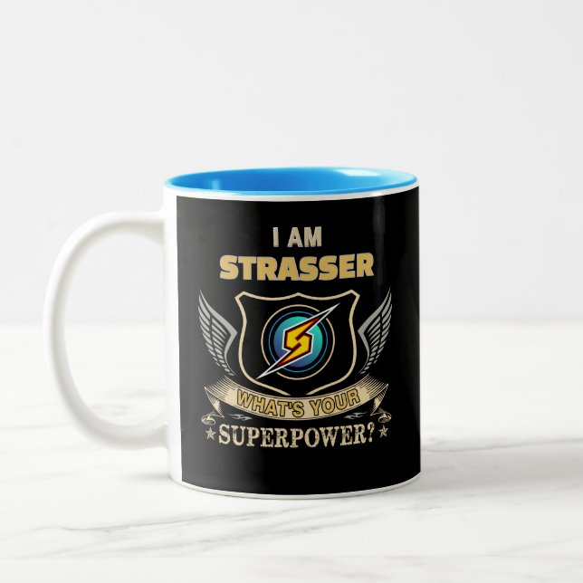Taza Bicolor Soy STRASSER ¿Cuál es tu superpoder (Izquierda)