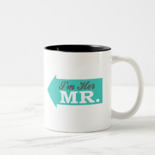 Taza Bicolor Soy su Sr. (la flecha verde azulada)