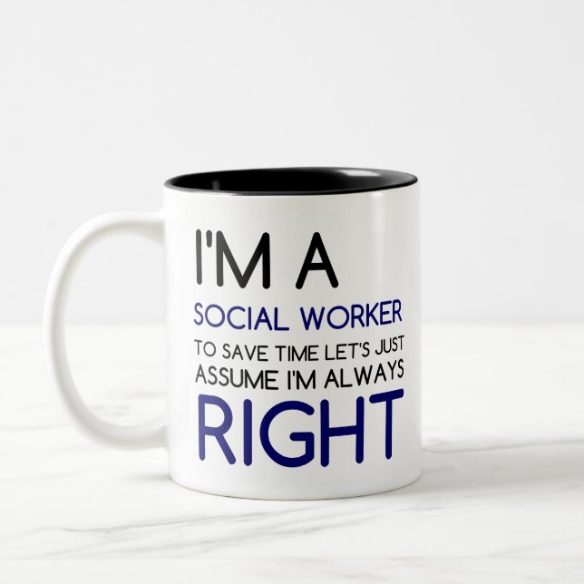 TAZA BICOLOR SOY TRABAJADOR SOCIAL (Izquierda)