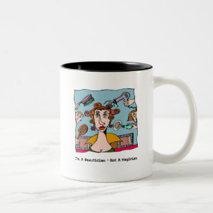 Taza Bicolor Soy un Beautician - no mago