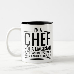 Taza Bicolor Soy Un Chef, No Un Mago, Pero Puedo Entender Por Q