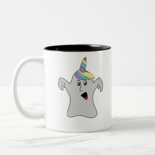 Taza Bicolor Soy un fantasma de unicornio lindo Boonicorn