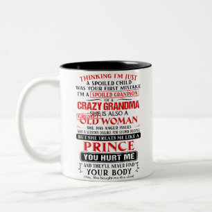 Taza Bicolor Soy un nieto malcriado de una abuela loca