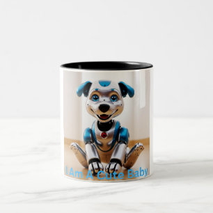 Taza Bicolor Soy Un Perro Robot Bebé Cuerdo
