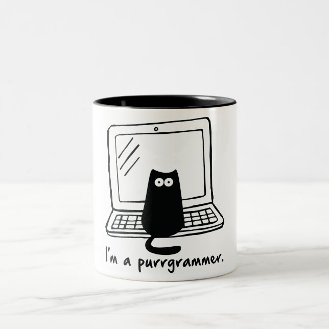 Taza Bicolor Soy un purrgrammer (Centro)
