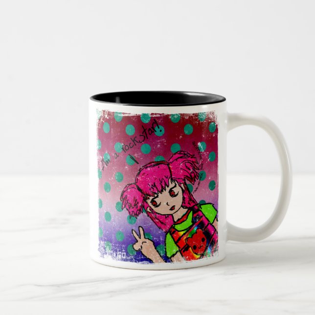 Taza Bicolor ¡Soy un rockstar! (Derecha)