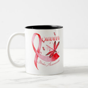 Taza Bicolor Soy un sobreviviente del paso de la cinta roja de