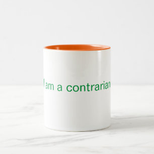 Taza Bicolor Soy un tazón de café contrario