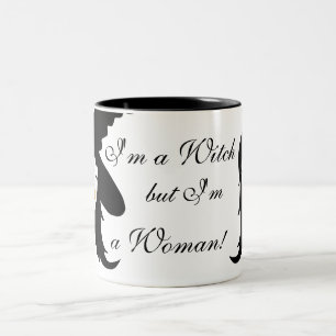 Taza Bicolor Soy una bruja pero soy un Woman_mug