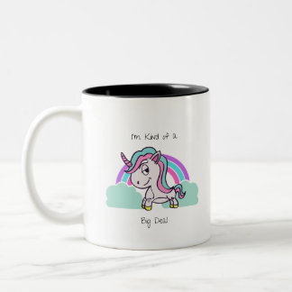 Taza Bicolor Soy una especie de Unicornio grande