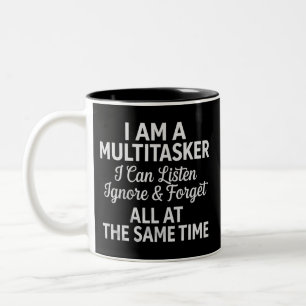 Taza Bicolor Soy una persona multitarea Humor divertido de la v