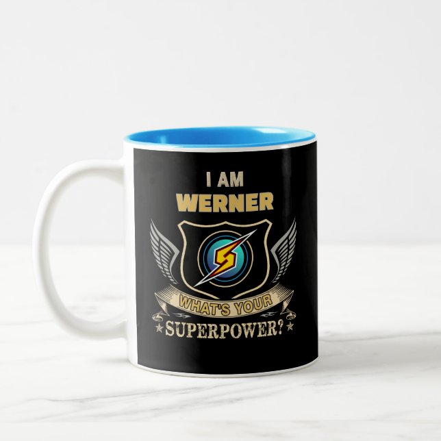 Taza Bicolor Soy WERNER ¿Cuál es tu superpoder (Izquierda)