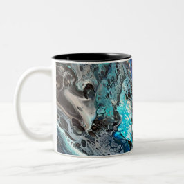 Taza Bicolor Space blue pouring