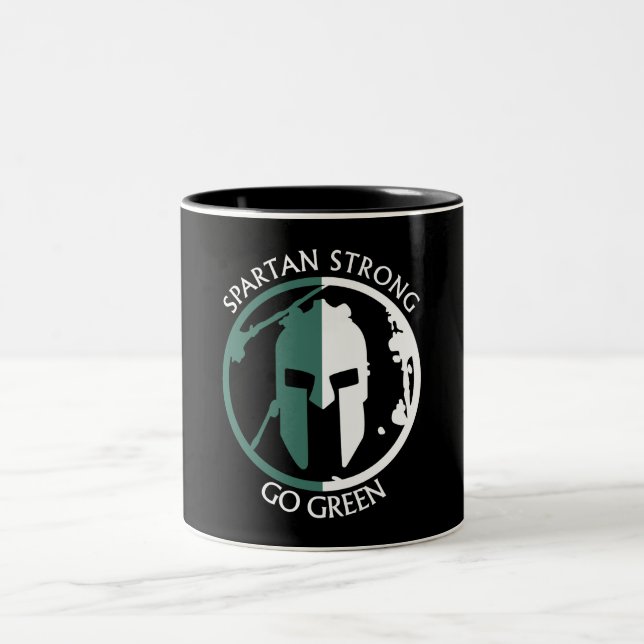 Taza Bicolor Spartan Strong Go Green spartan warrior (Centro)
