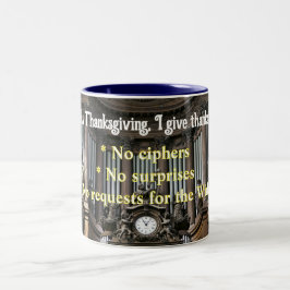 Taza Bicolor Special thanksgiving mug for organists