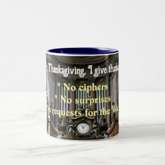 Taza Bicolor Special thanksgiving mug for organists