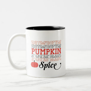 Taza Bicolor Spice de calabaza repite texto - Otoño