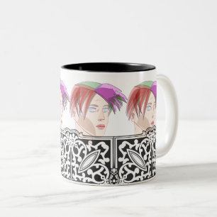 Taza Bicolor Spiky Style: Hombre de moda con el pelo de moda