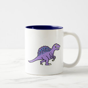 Taza Bicolor Spinosaurus púrpura