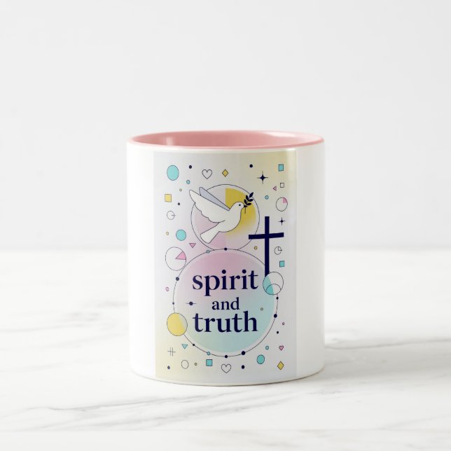 Taza Bicolor Spirit and Truth Christian Coffee Mug (Centro)