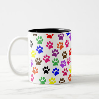 Taza Bicolor Splash de color: Paws Adorables en cada sombra