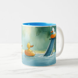 Taza Bicolor Splish Splash Divertido Mug De Dos Tonos