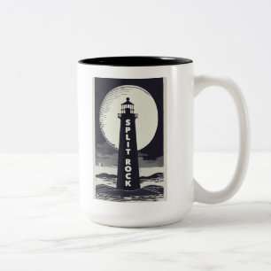 Taza Bicolor Split Rock Lighthouse Minnesota Moon