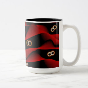 Taza Bicolor Spooky Eyes Coffee Mug