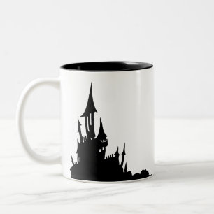Taza Bicolor Spooky Mansion Halloween con café de dos tonos Mug