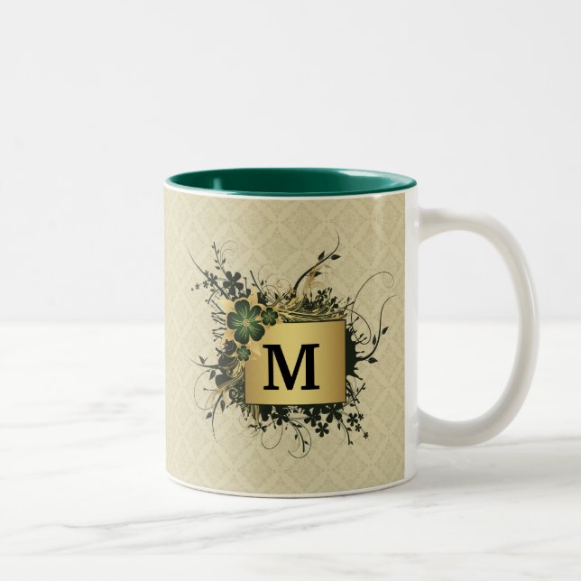 Taza Bicolor Spray floral personalizado (Derecha)