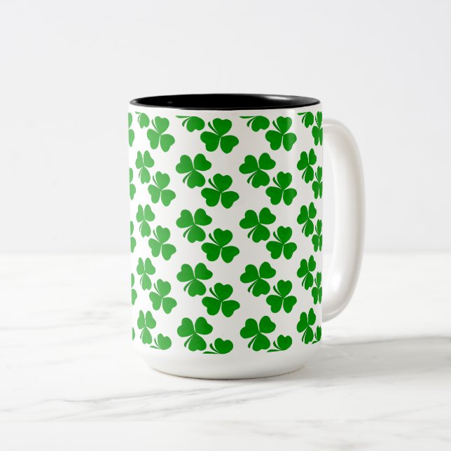 Taza Bicolor Spring Clovers Shamrocks (Anverso derecho)