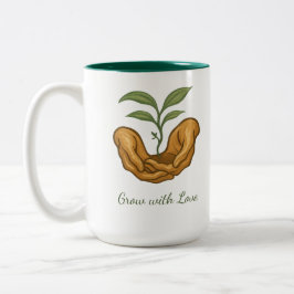 Taza Bicolor Spring Growth Mug - Earth Day, Plant, Gardening