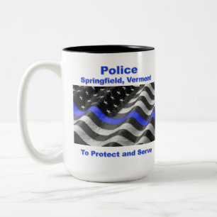 Taza Bicolor Springfield, Vermont. Policía