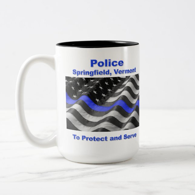 Taza Bicolor Springfield, Vermont. Policía (Izquierda)