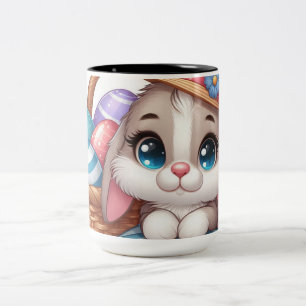 Taza Bicolor Springtime Bunny Bliss