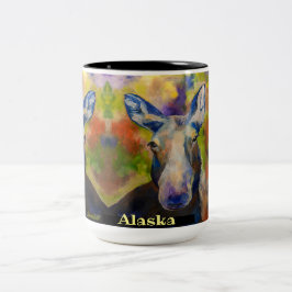 Taza Bicolor Sr. Moosey Moose Coffee Mug_ALASKA  