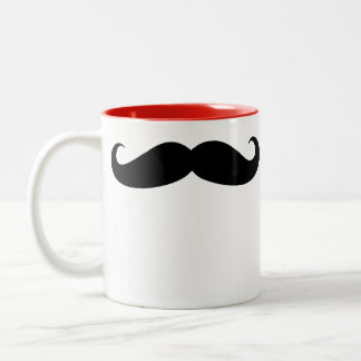 Taza Bicolor Sr. Mustache Boda Café Bebida Mug