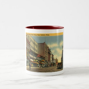 Taza Bicolor St. de la compra, vintage de New Bedford,