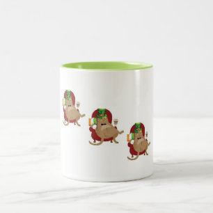 Taza Bicolor St. Gato de la grasa del día del arroz