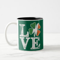 St Patrics Day Love Lucky Irish Shamrock Green