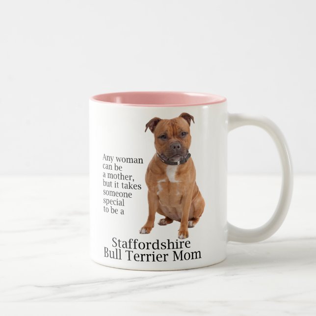 Taza Bicolor Staffie Mom Mug (Derecha)