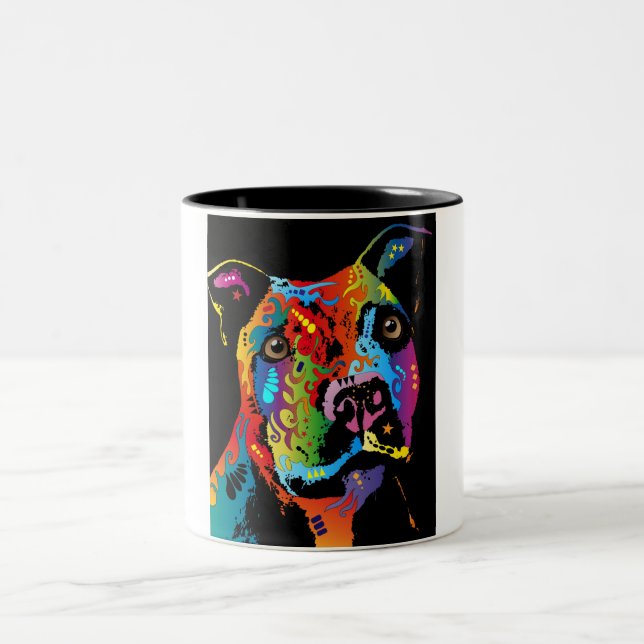 Taza Bicolor Staffordshire Bull Terrier (Centro)