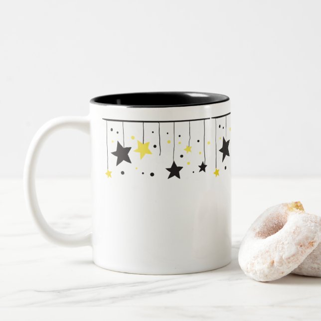 Taza Bicolor Star Dangle Mug (Con donut)