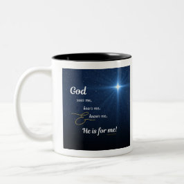 Taza Bicolor Star - Dios me ve