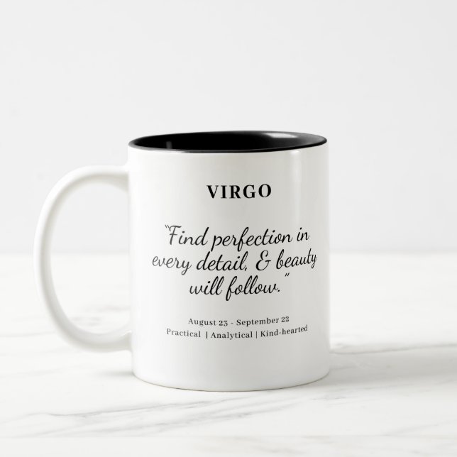 Taza Bicolor Star Power: Virgo Astrology Mug (Izquierda)