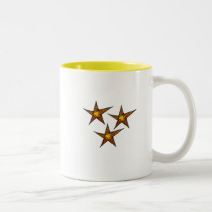 Taza Bicolor Starfish en la playa de arena Arte de verano