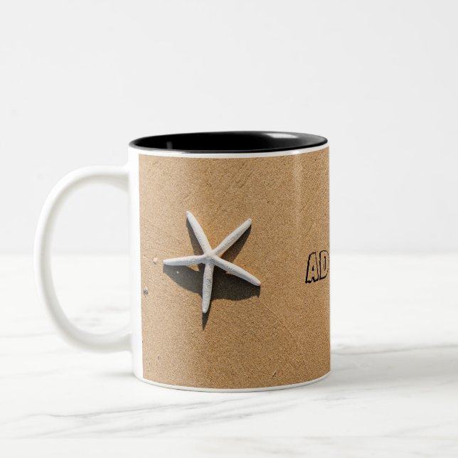 Taza Bicolor Starfish en Sandy Beach (Izquierda)